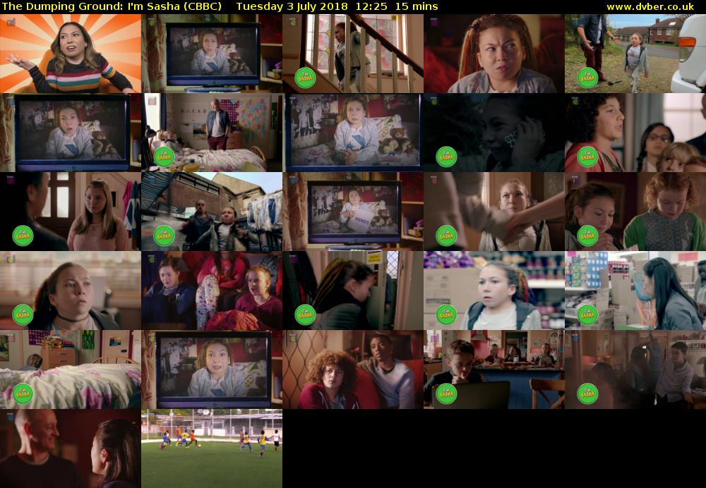 The Dumping Ground: I'm Sasha (CBBC) Tuesday 3 July 2018 12:25 - 12:40
