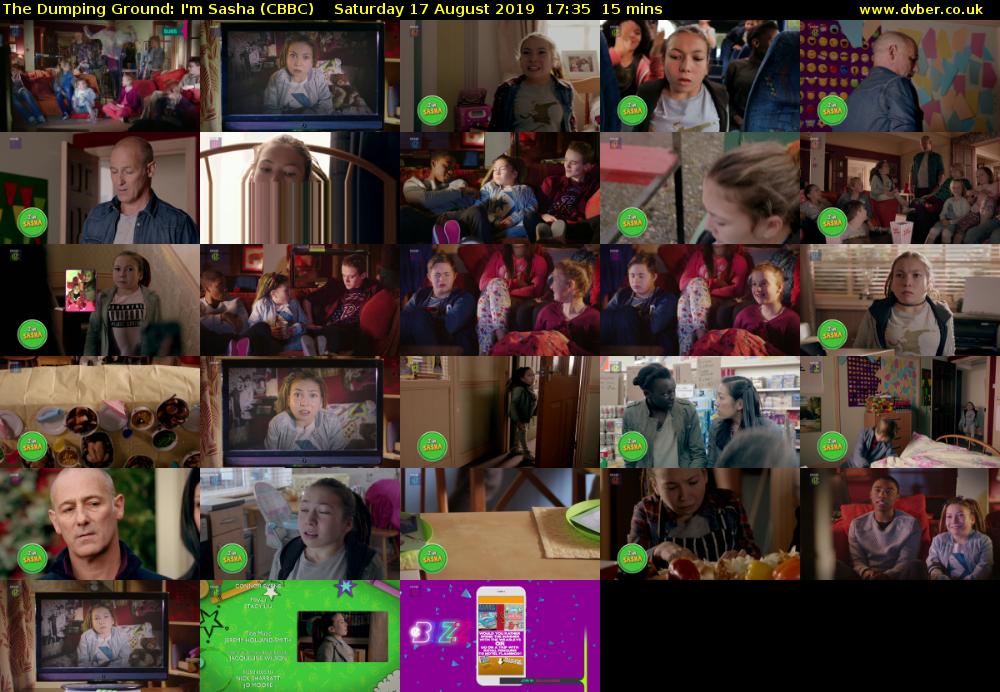 The Dumping Ground: I'm Sasha (CBBC) Saturday 17 August 2019 17:35 - 17:50