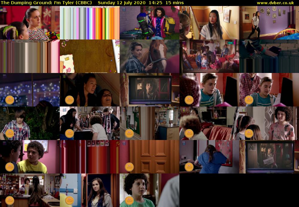 The Dumping Ground: I'm Tyler (CBBC) Sunday 12 July 2020 14:25 - 14:40