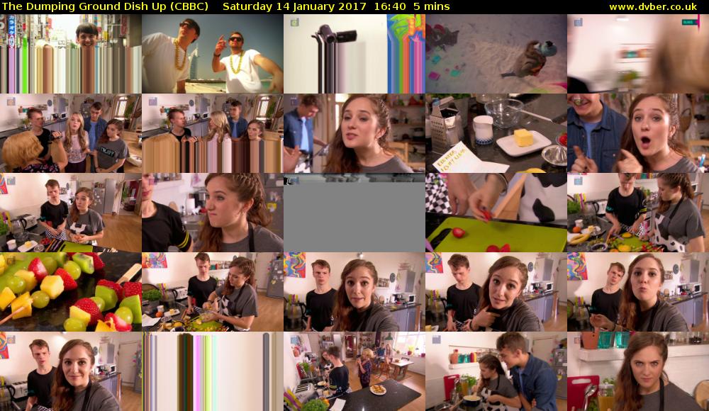 The Dumping Ground Dish Up (CBBC) Saturday 14 January 2017 16:40 - 16:45