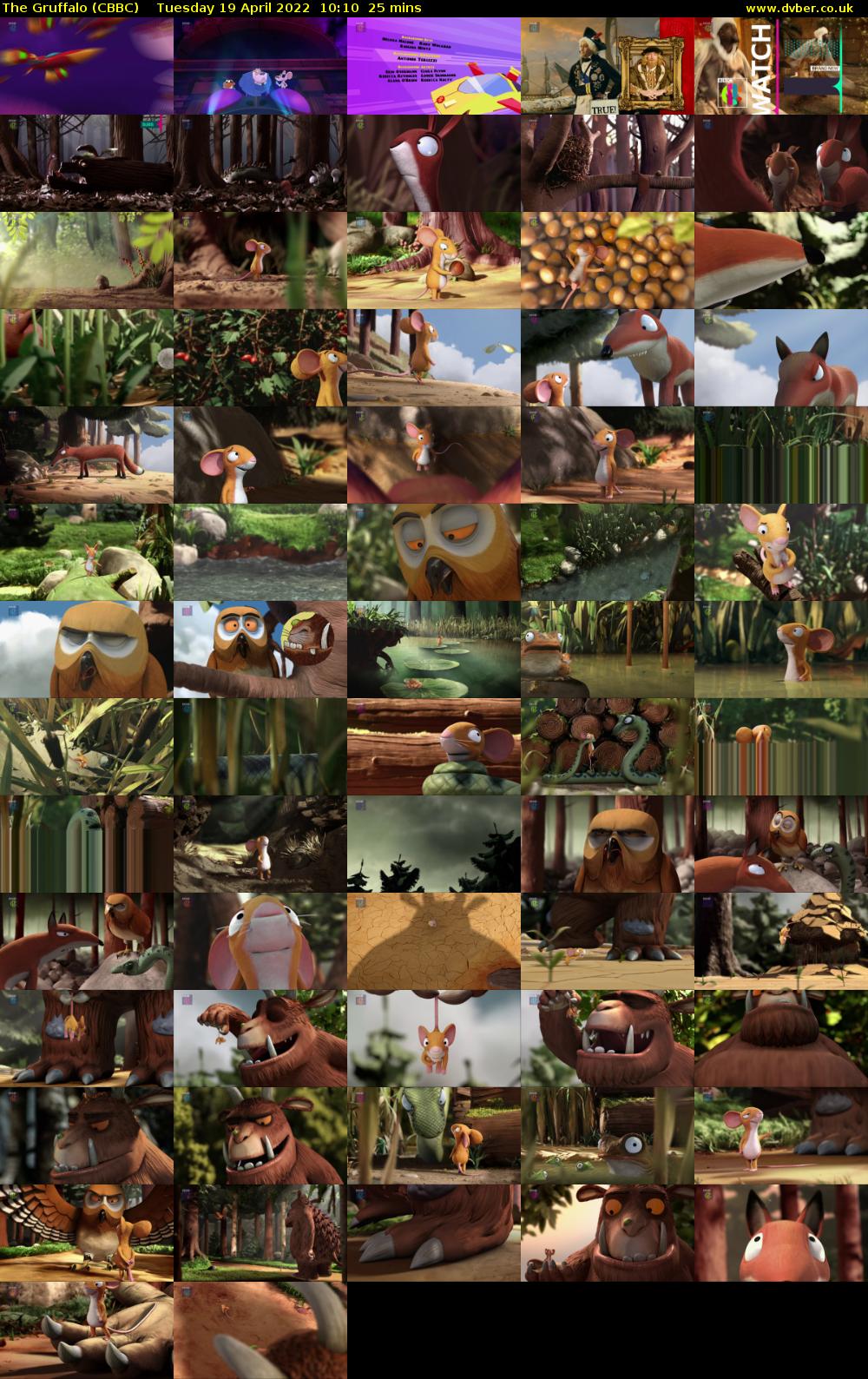The Gruffalo (CBBC) Tuesday 19 April 2022 10:10 - 10:35