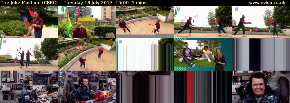 The Joke Machine (CBBC) Tuesday 18 July 2017 15:00 - 15:05