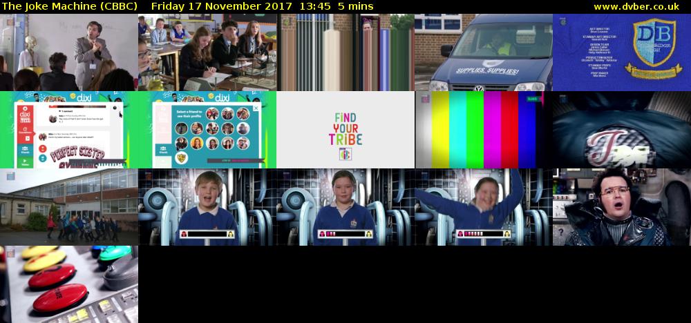 The Joke Machine (CBBC) Friday 17 November 2017 13:45 - 13:50