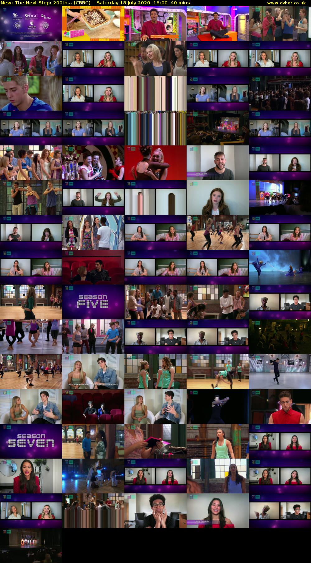 The Next Step: 200th... (CBBC) Saturday 18 July 2020 16:00 - 16:40