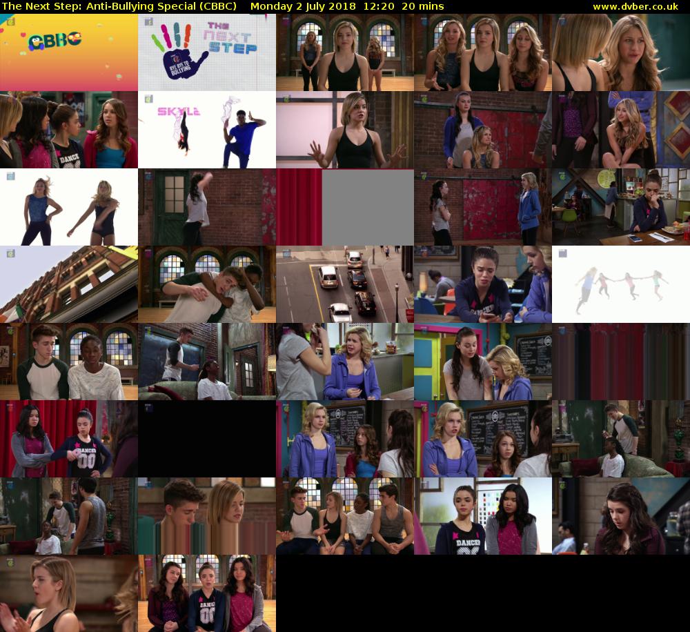 The Next Step: Anti-Bullying Special (CBBC) Monday 2 July 2018 12:20 - 12:40