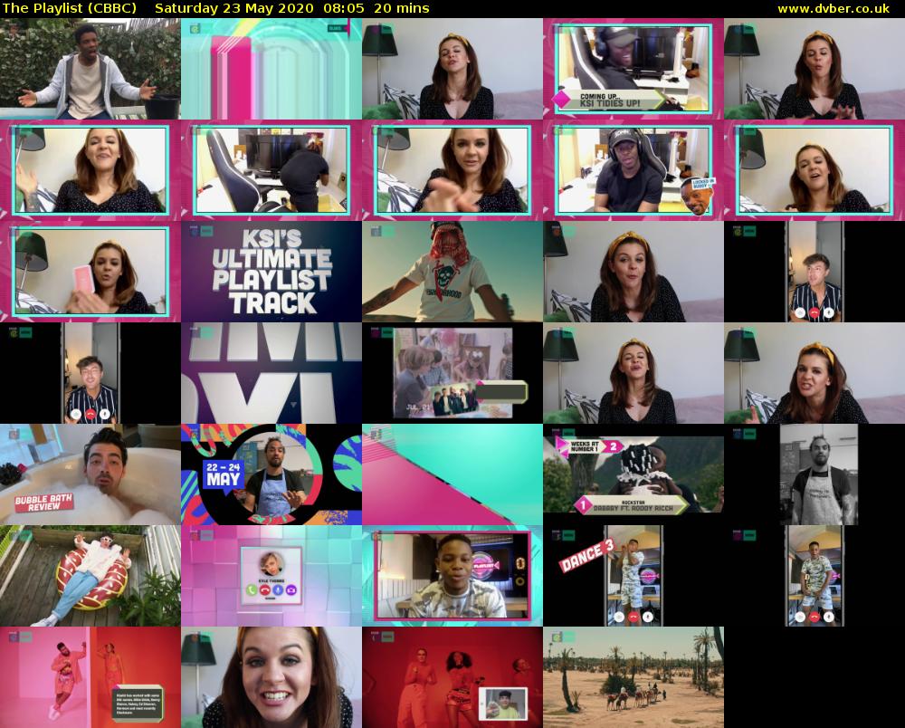 The Playlist (CBBC) Saturday 23 May 2020 08:05 - 08:25