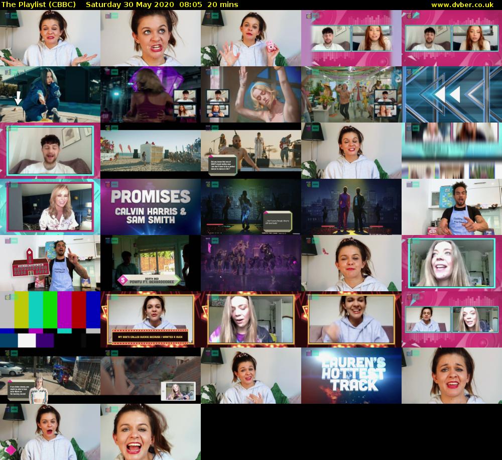 The Playlist (CBBC) Saturday 30 May 2020 08:05 - 08:25