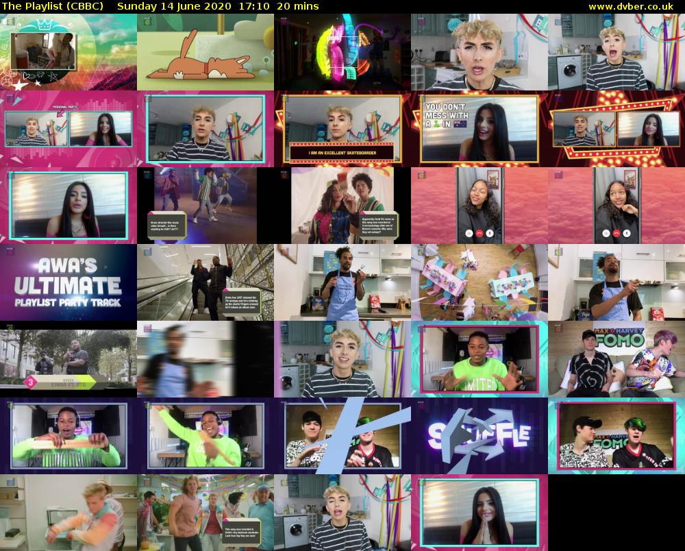 The Playlist (CBBC) Sunday 14 June 2020 17:10 - 17:30
