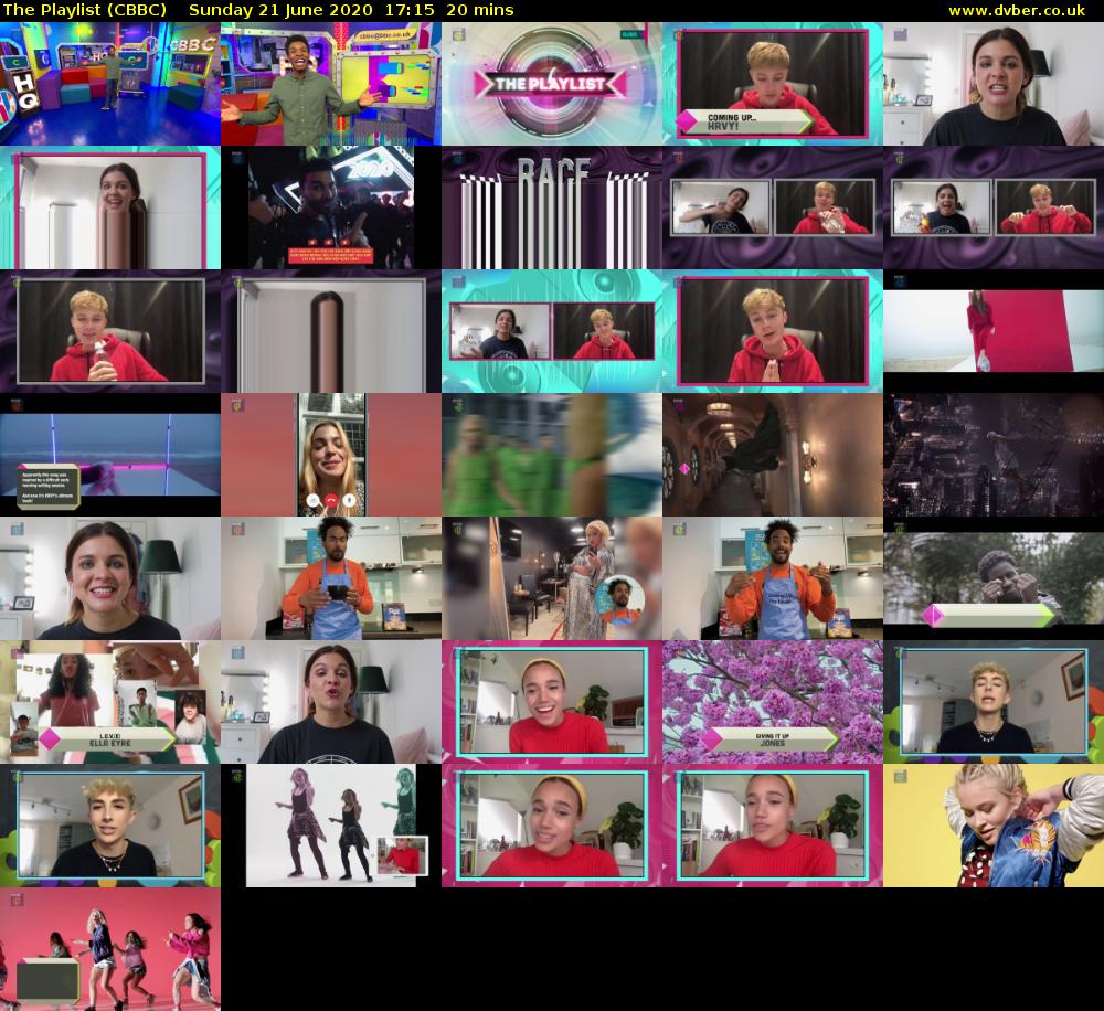 The Playlist (CBBC) Sunday 21 June 2020 17:15 - 17:35