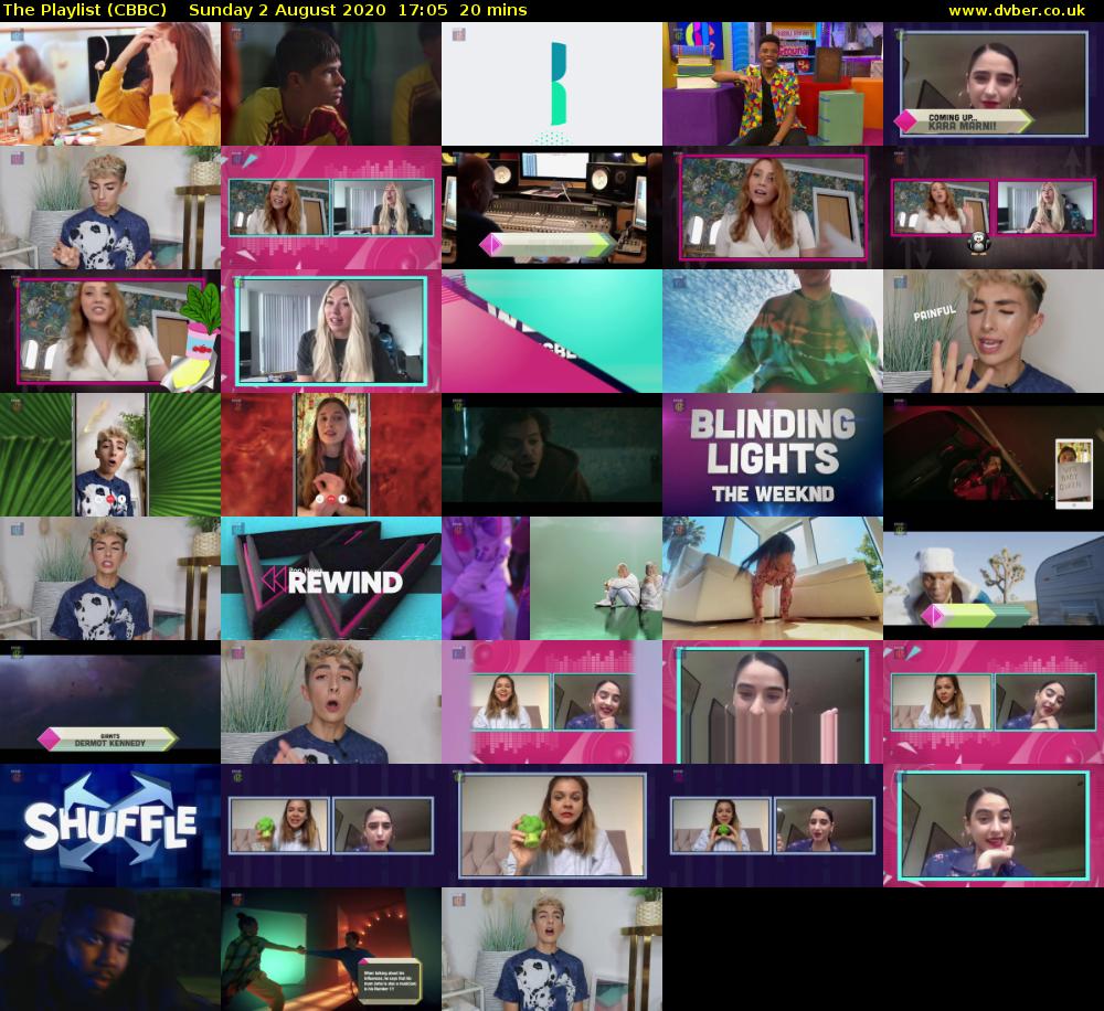 The Playlist (CBBC) Sunday 2 August 2020 17:05 - 17:25