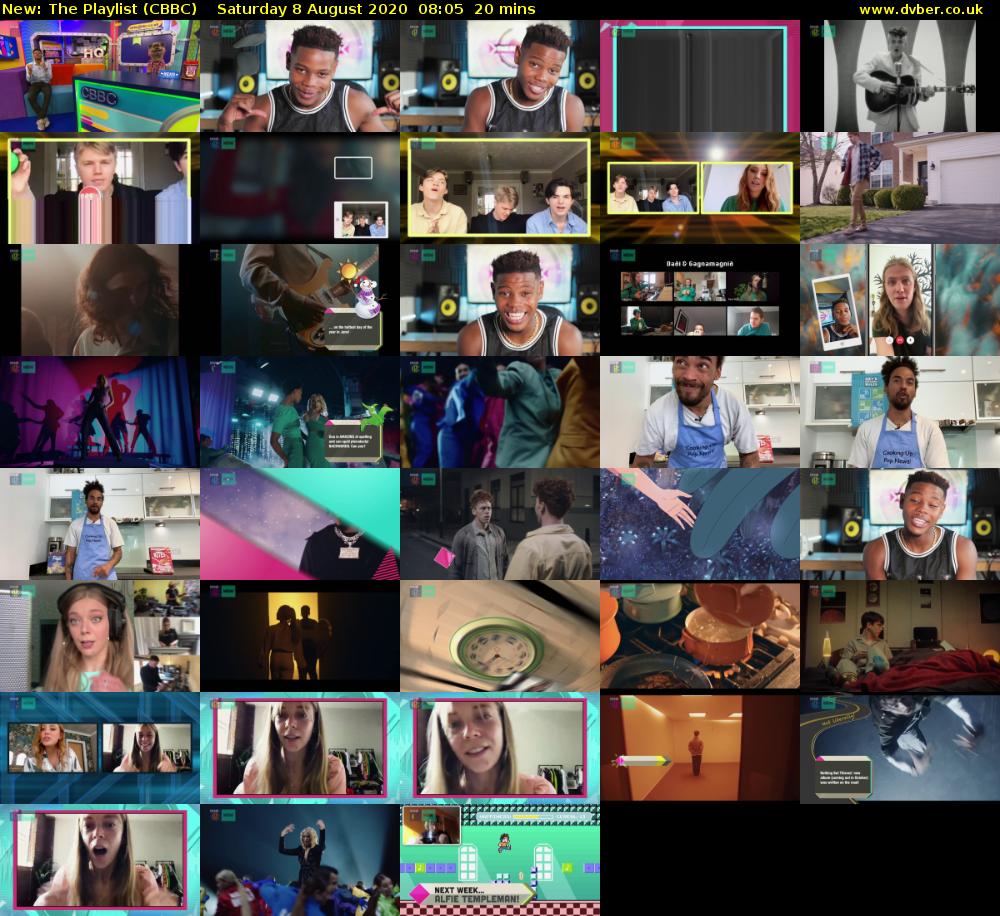 The Playlist (CBBC) Saturday 8 August 2020 08:05 - 08:25