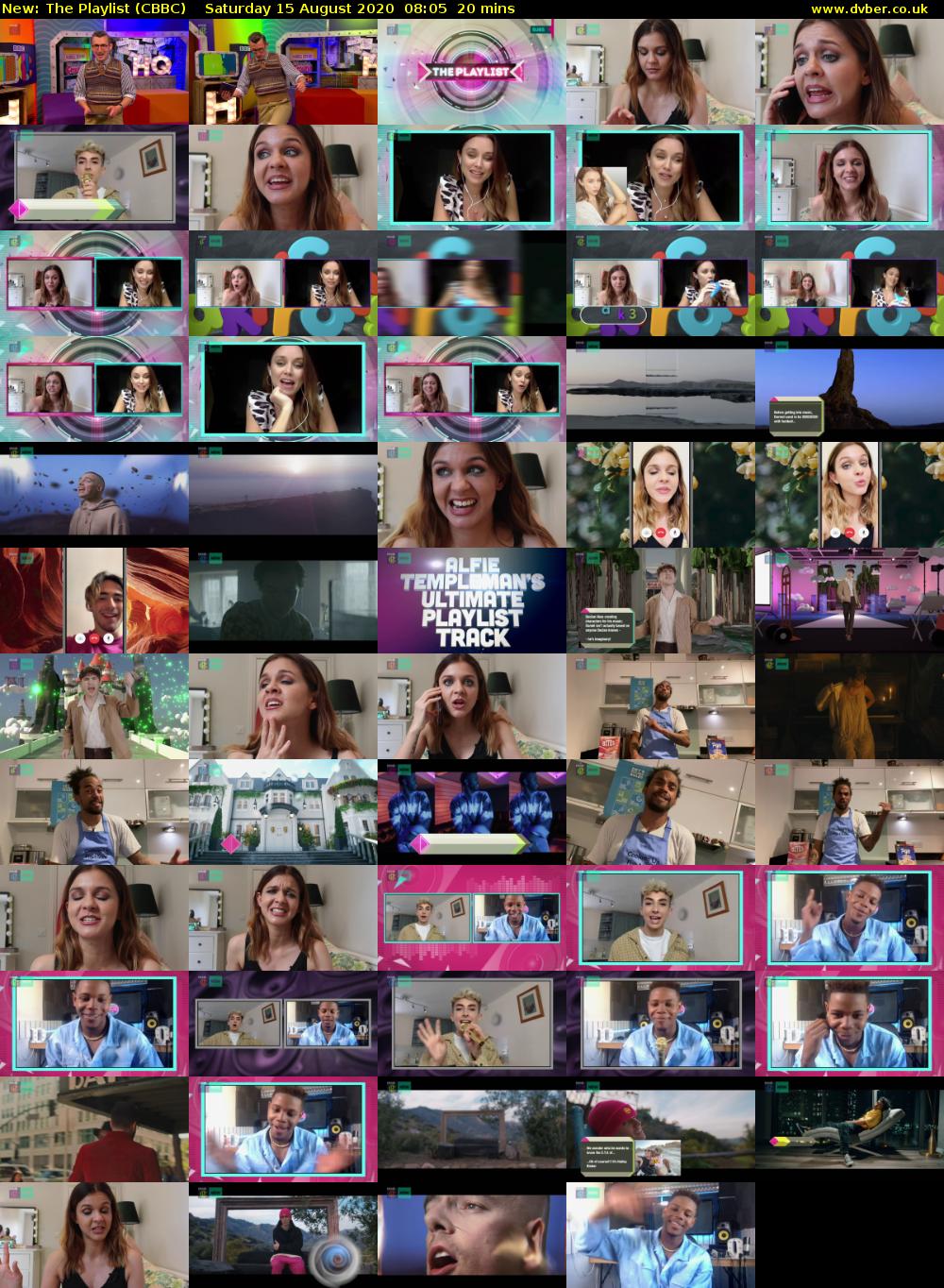 The Playlist (CBBC) Saturday 15 August 2020 08:05 - 08:25