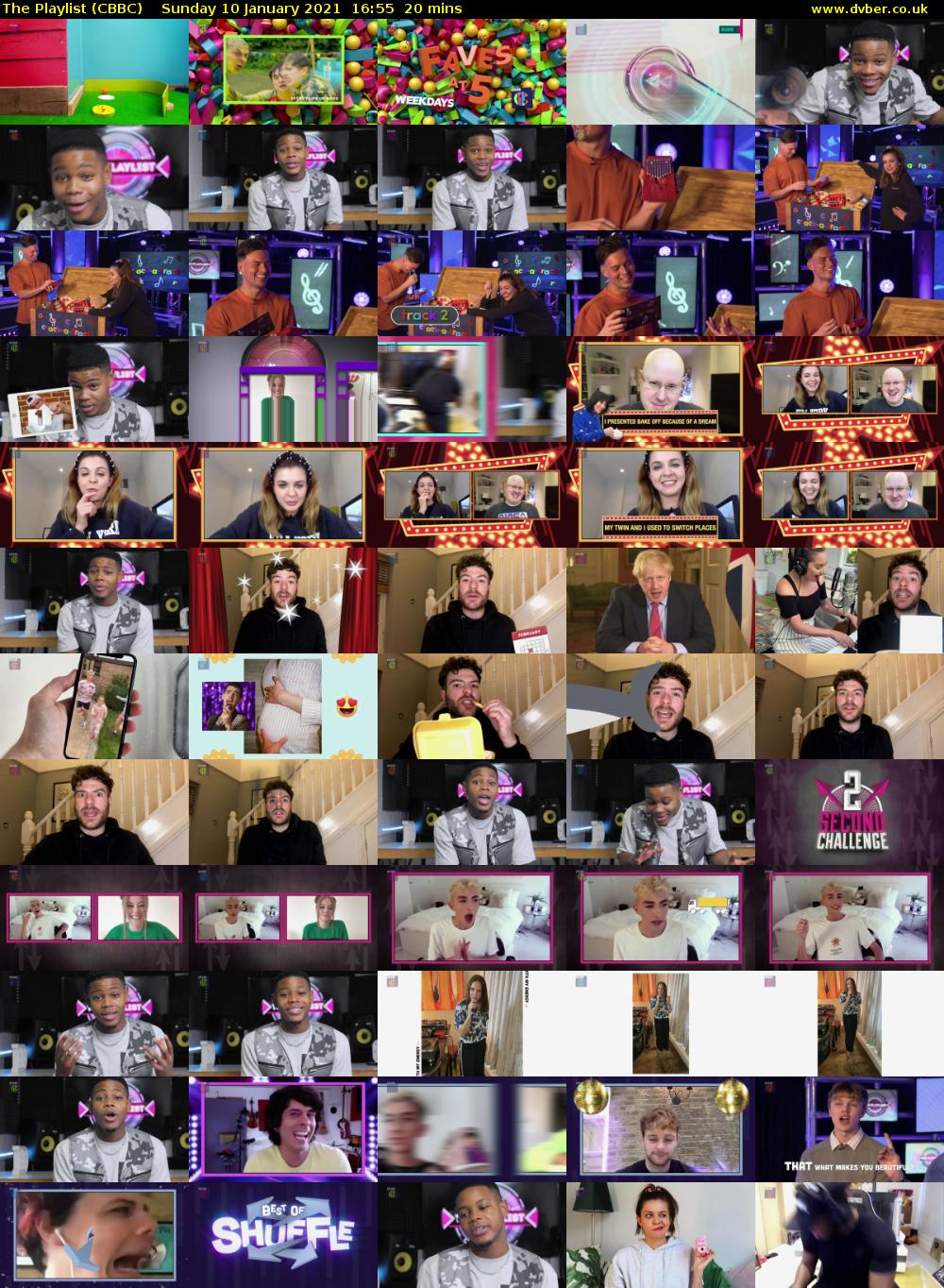 The Playlist (CBBC) Sunday 10 January 2021 16:55 - 17:15