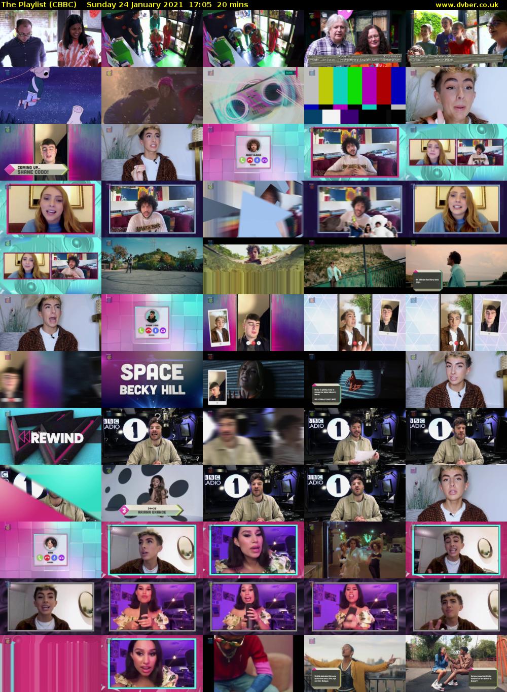 The Playlist (CBBC) Sunday 24 January 2021 17:05 - 17:25