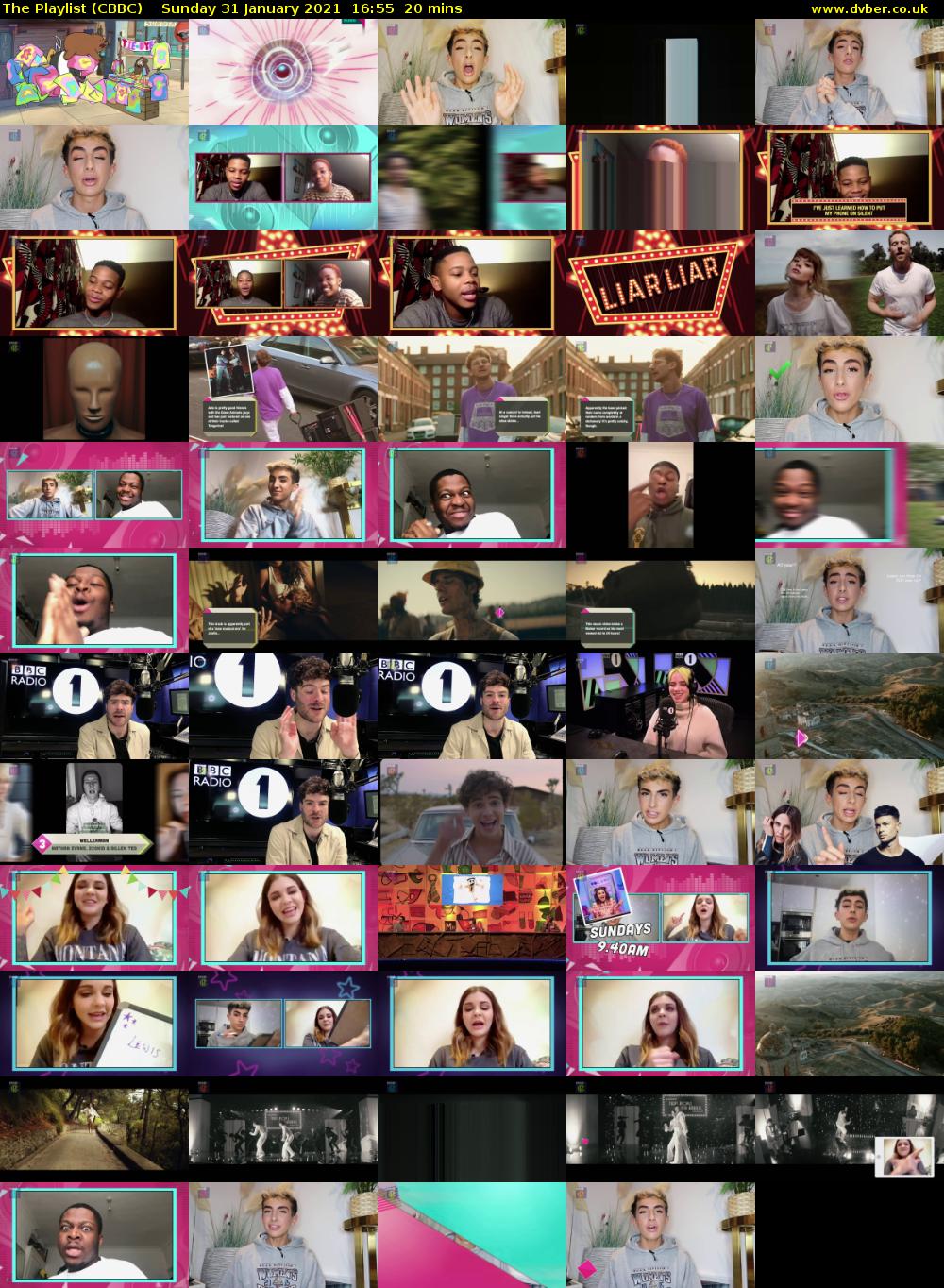 The Playlist (CBBC) Sunday 31 January 2021 16:55 - 17:15