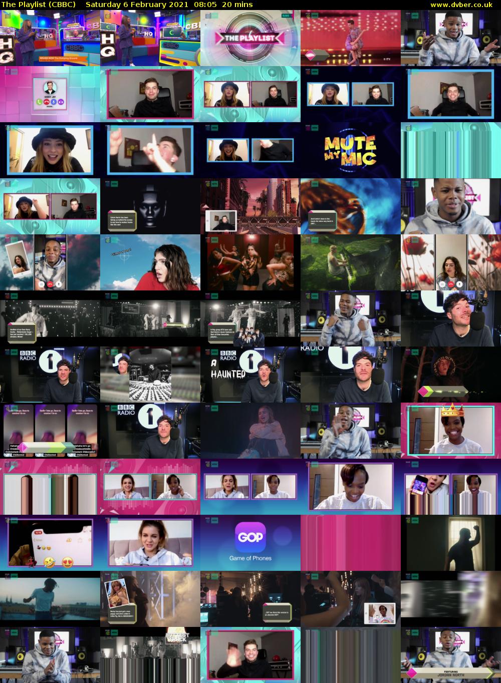 The Playlist (CBBC) Saturday 6 February 2021 08:05 - 08:25