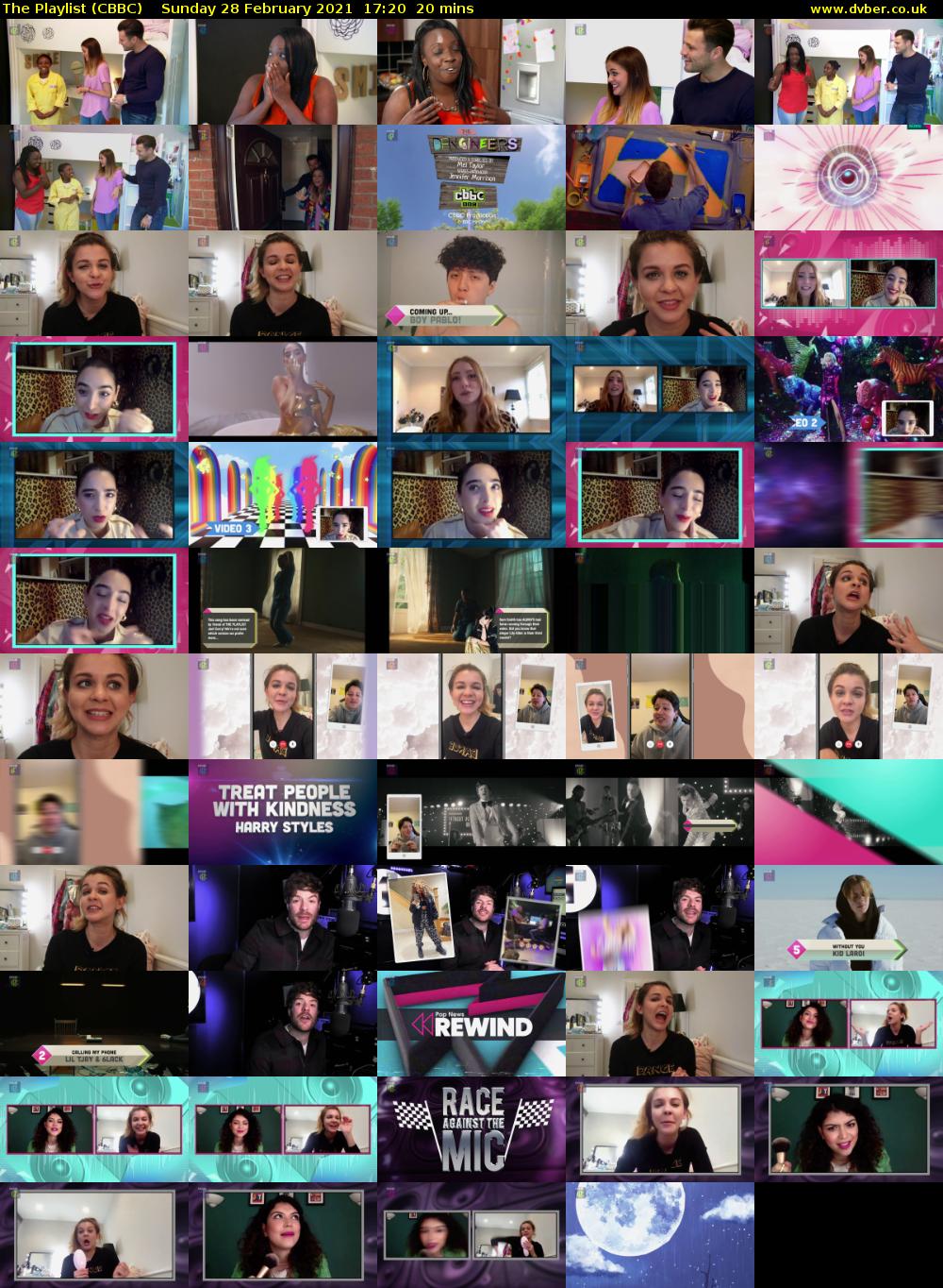 The Playlist (CBBC) Sunday 28 February 2021 17:20 - 17:40