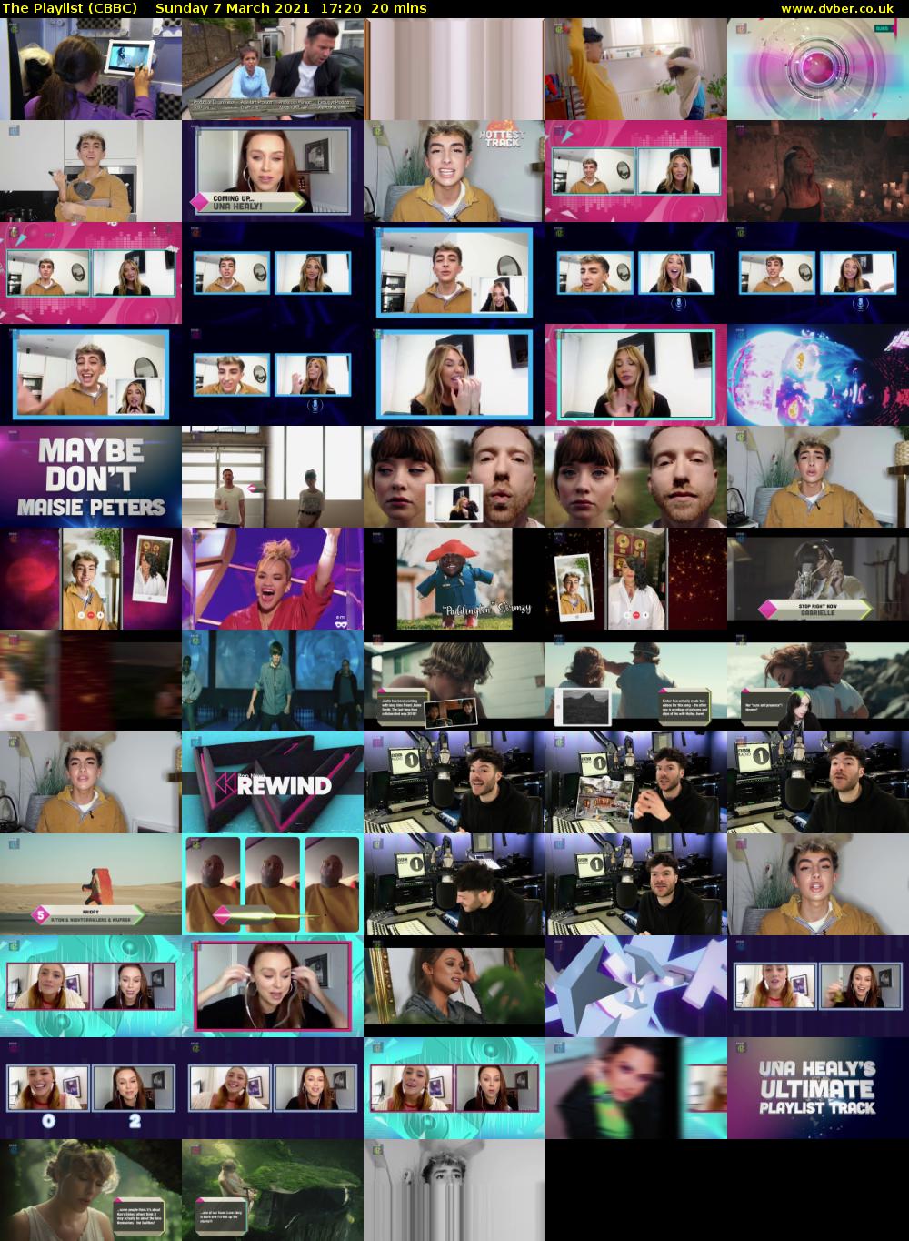 The Playlist (CBBC) Sunday 7 March 2021 17:20 - 17:40