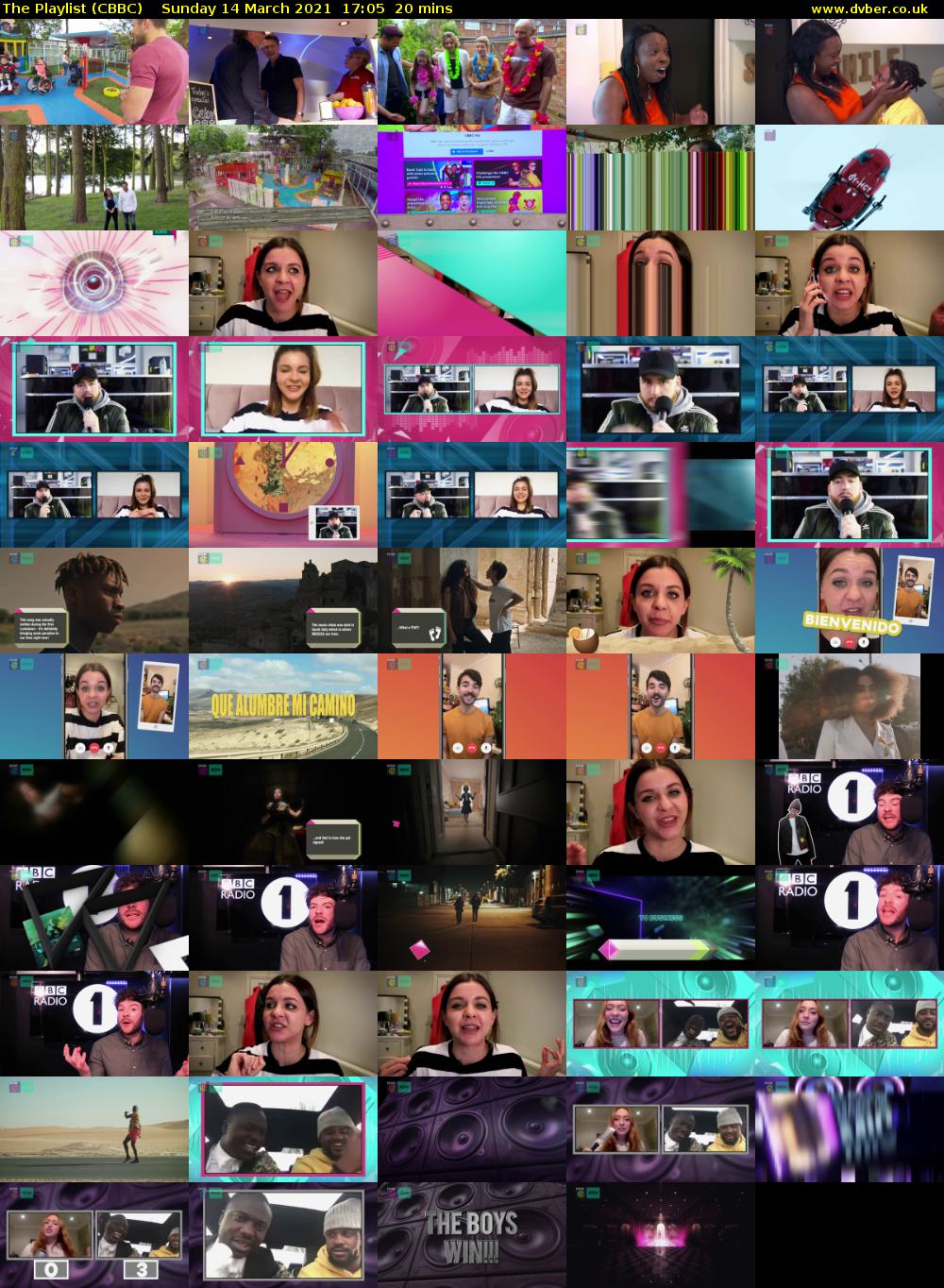 The Playlist (CBBC) Sunday 14 March 2021 17:05 - 17:25
