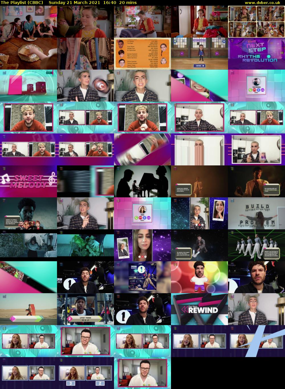 The Playlist (CBBC) Sunday 21 March 2021 16:40 - 17:00