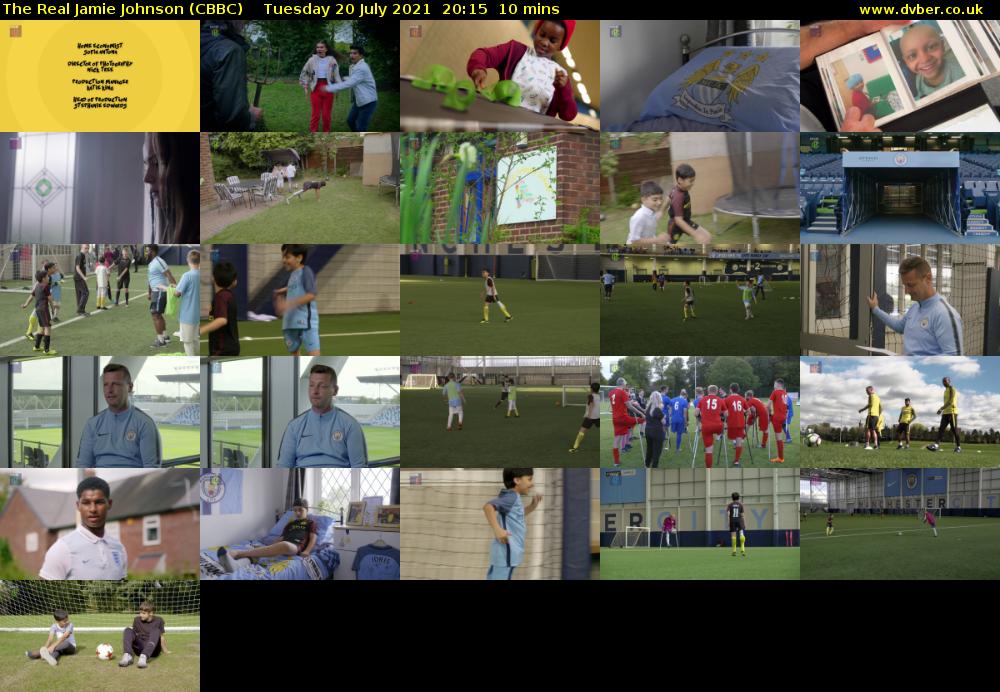 The Real Jamie Johnson (CBBC) Tuesday 20 July 2021 20:15 - 20:25