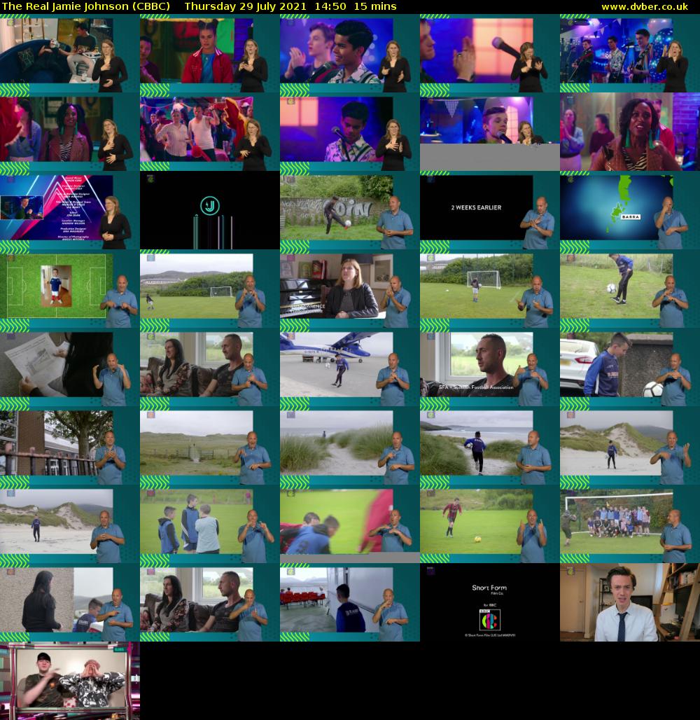 The Real Jamie Johnson (CBBC) Thursday 29 July 2021 14:50 - 15:05
