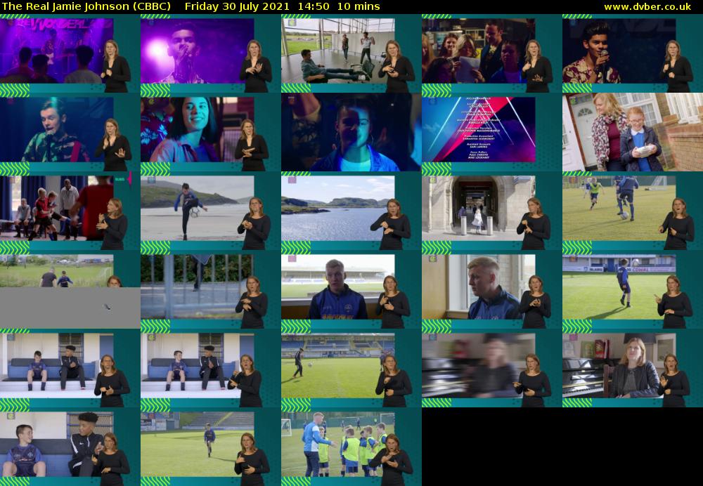 The Real Jamie Johnson (CBBC) Friday 30 July 2021 14:50 - 15:00