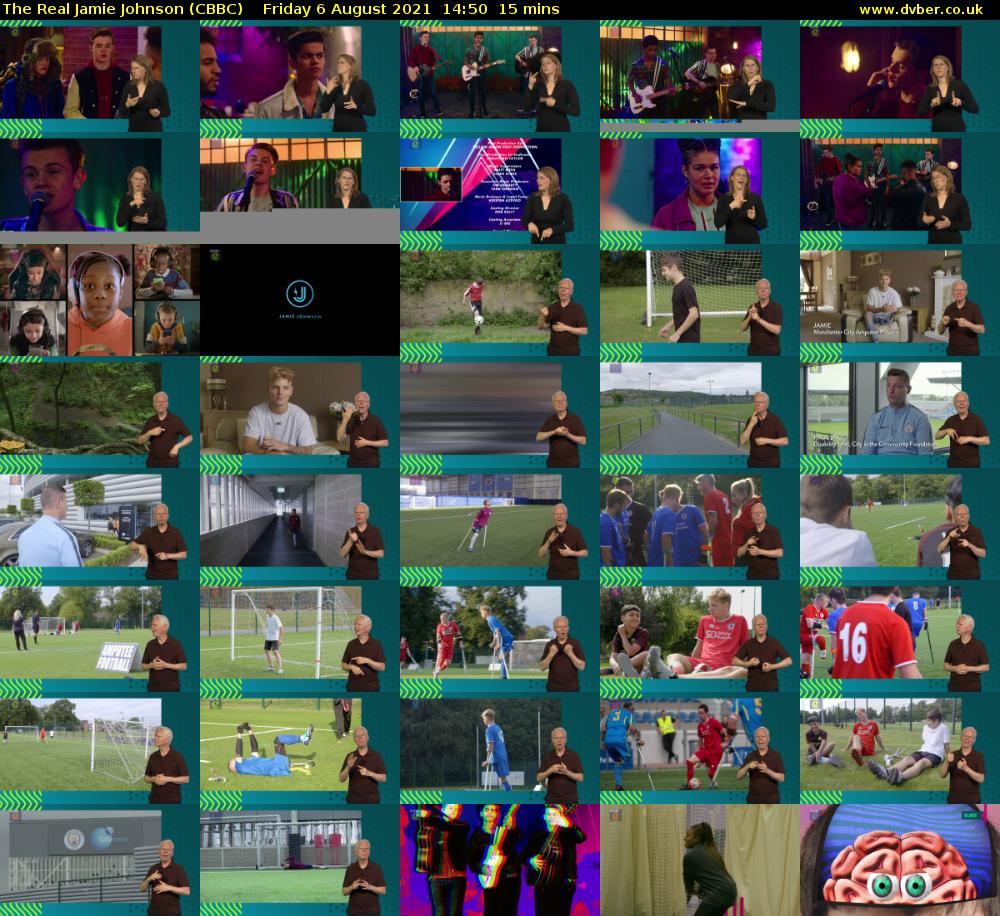 The Real Jamie Johnson (CBBC) Friday 6 August 2021 14:50 - 15:05