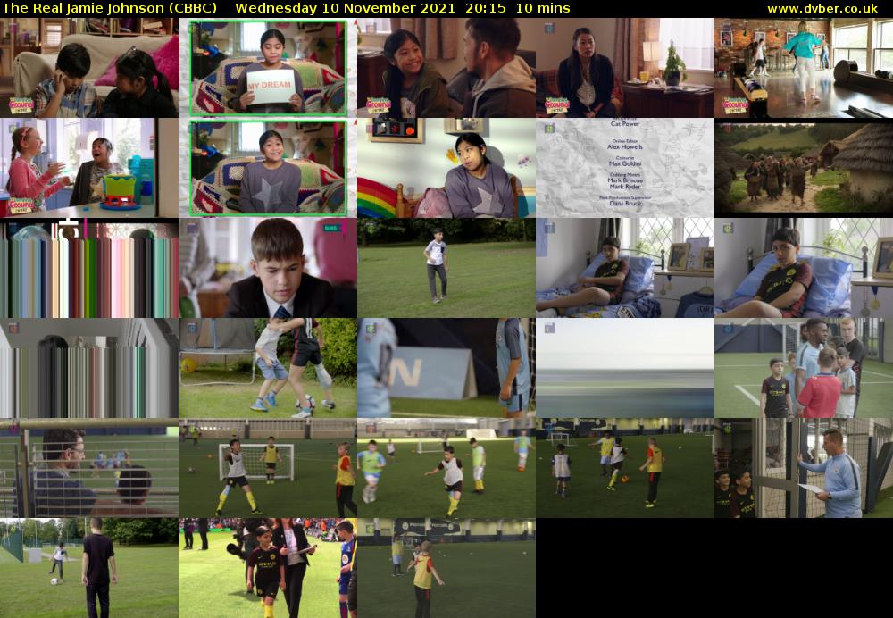 The Real Jamie Johnson (CBBC) Wednesday 10 November 2021 20:15 - 20:25