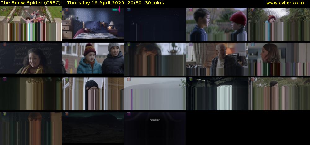 The Snow Spider (CBBC) Thursday 16 April 2020 20:30 - 21:00