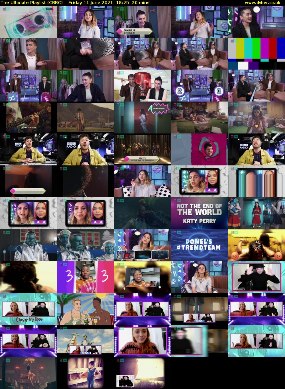 The Ultimate Playlist (CBBC) Friday 11 June 2021 18:25 - 18:45