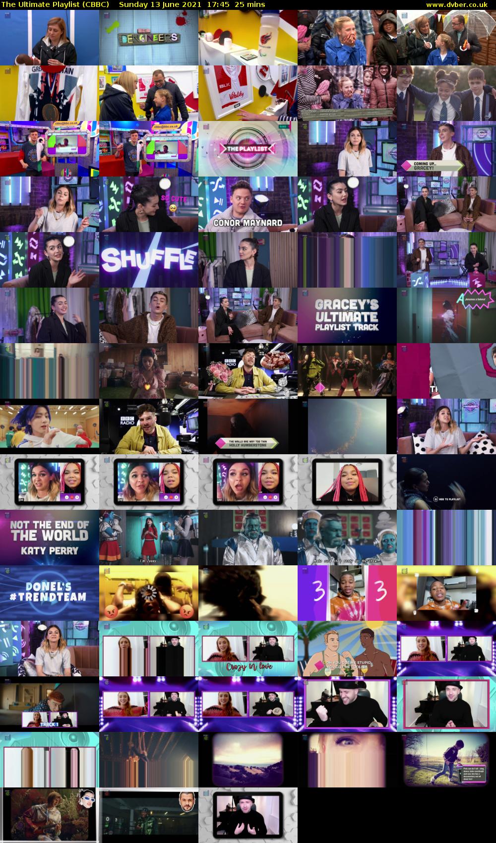 The Ultimate Playlist (CBBC) Sunday 13 June 2021 17:45 - 18:10