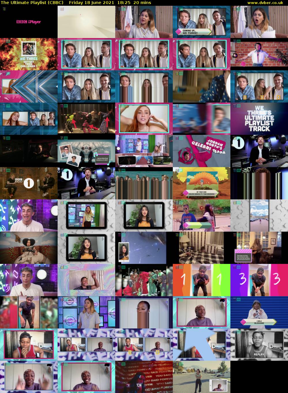 The Ultimate Playlist (CBBC) Friday 18 June 2021 18:25 - 18:45