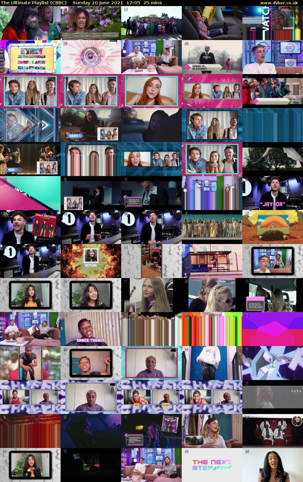 The Ultimate Playlist (CBBC) Sunday 20 June 2021 17:05 - 17:30