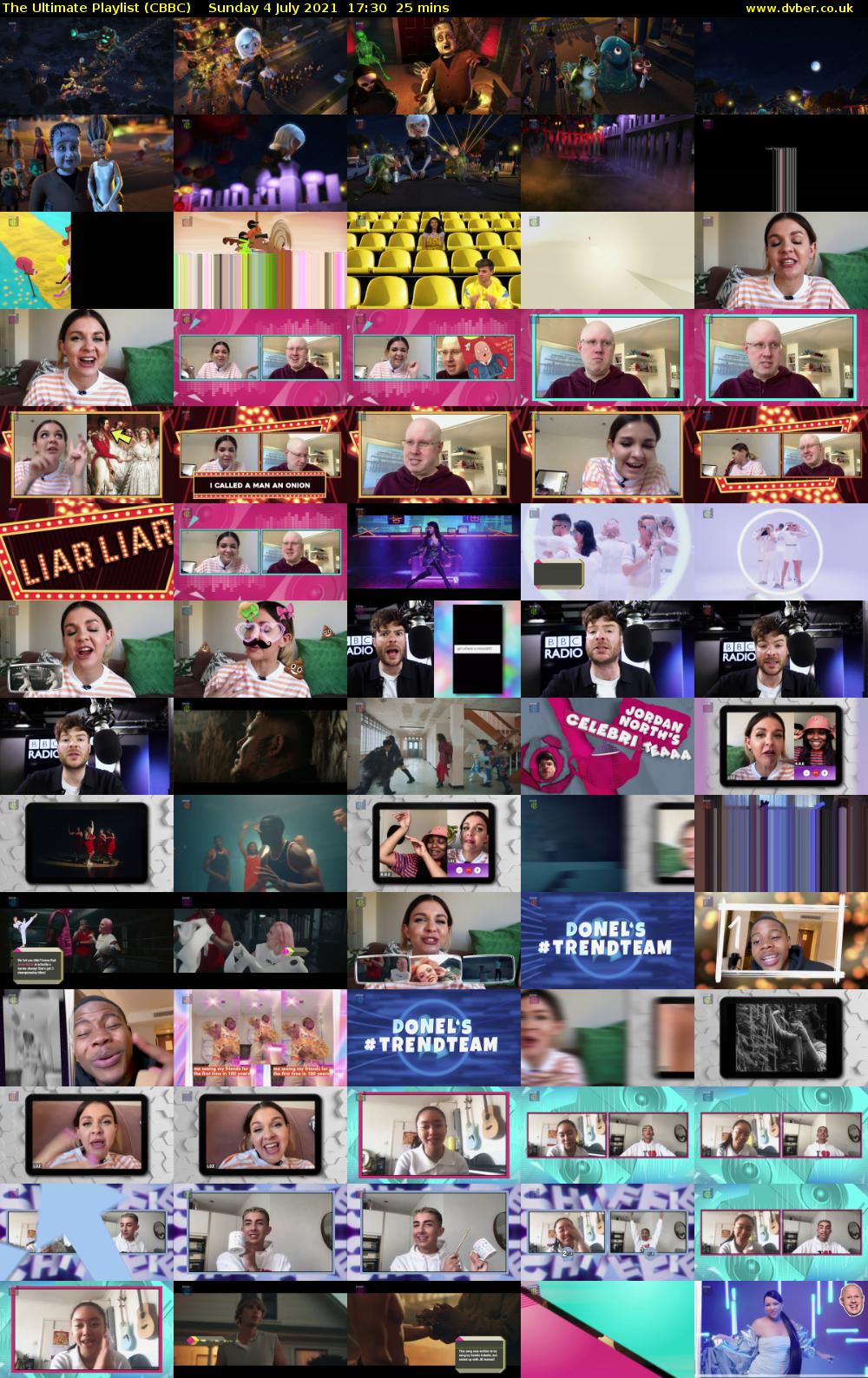The Ultimate Playlist (CBBC) Sunday 4 July 2021 17:30 - 17:55