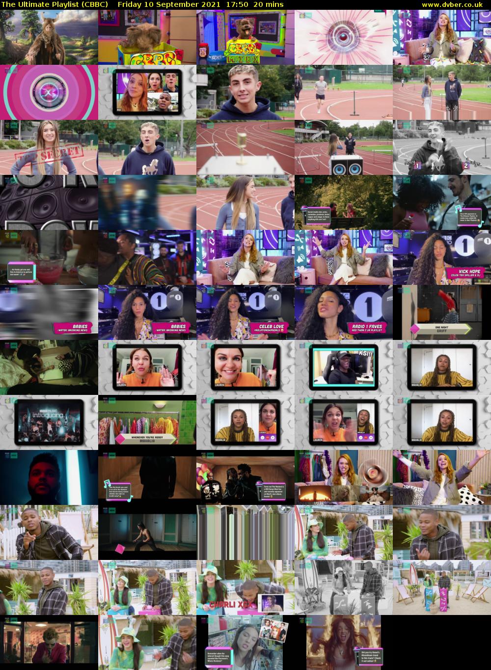 The Ultimate Playlist (CBBC) Friday 10 September 2021 17:50 - 18:10