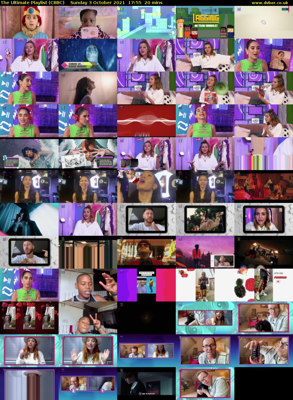 The Ultimate Playlist (CBBC) Sunday 3 October 2021 17:55 - 18:15
