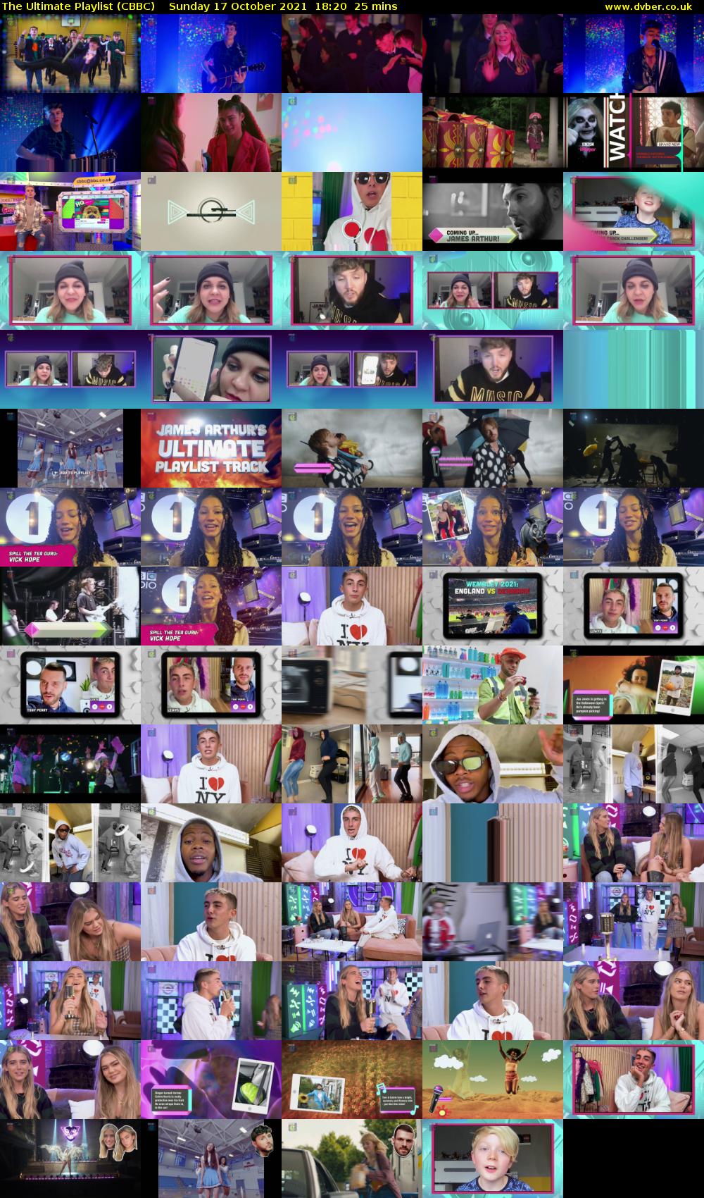 The Ultimate Playlist (CBBC) Sunday 17 October 2021 18:20 - 18:45