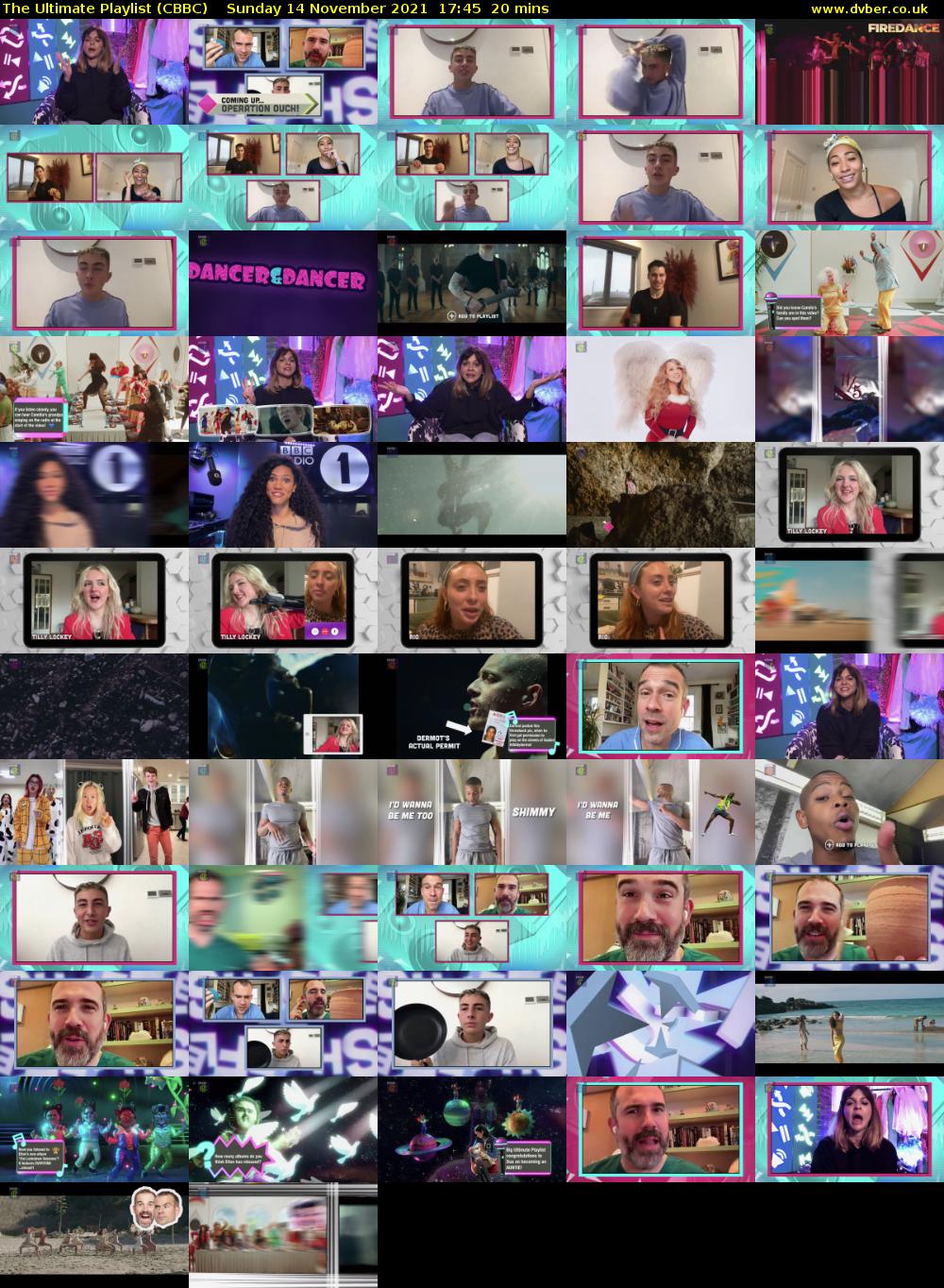 The Ultimate Playlist (CBBC) Sunday 14 November 2021 17:45 - 18:05