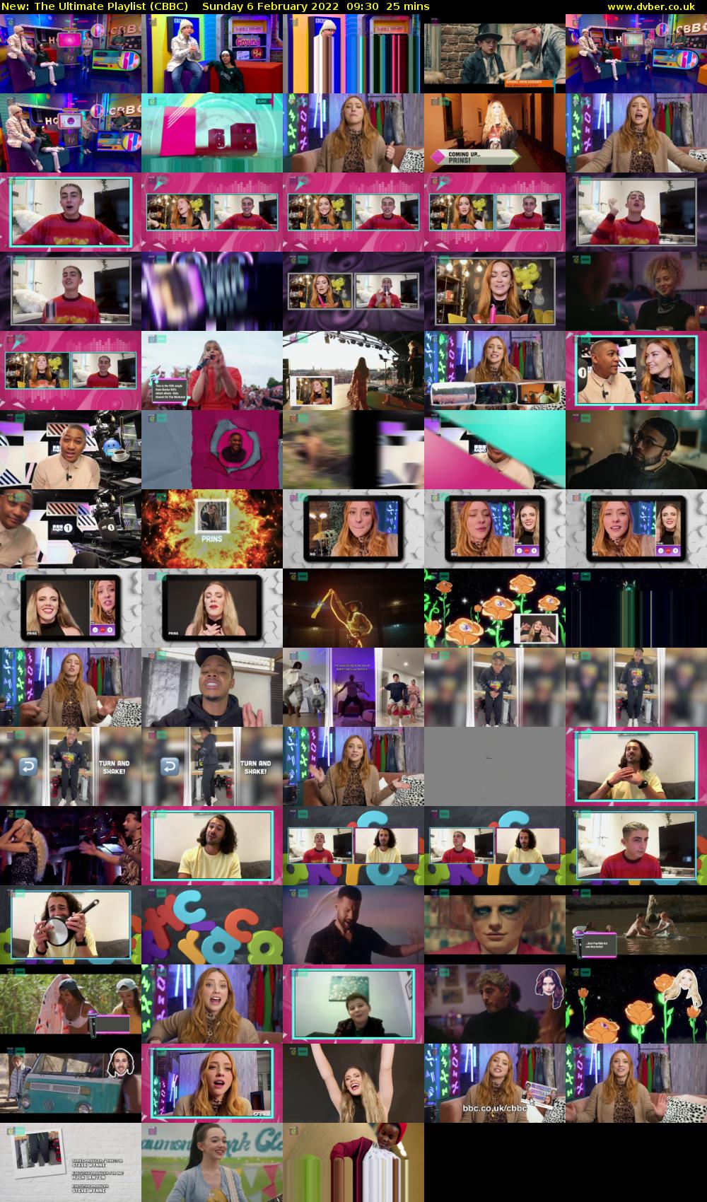 The Ultimate Playlist (CBBC) Sunday 6 February 2022 09:30 - 09:55