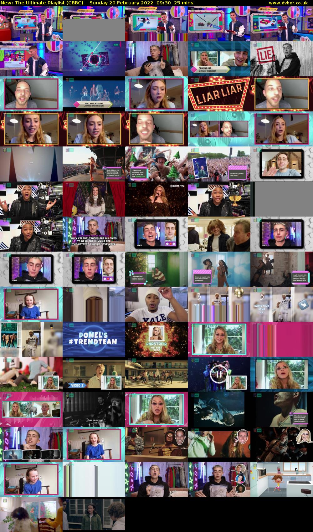 The Ultimate Playlist (CBBC) Sunday 20 February 2022 09:30 - 09:55