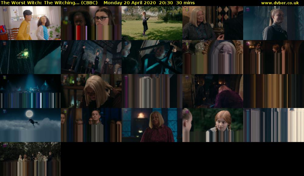 The Worst Witch: The Witching... (CBBC) Monday 20 April 2020 20:30 - 21:00