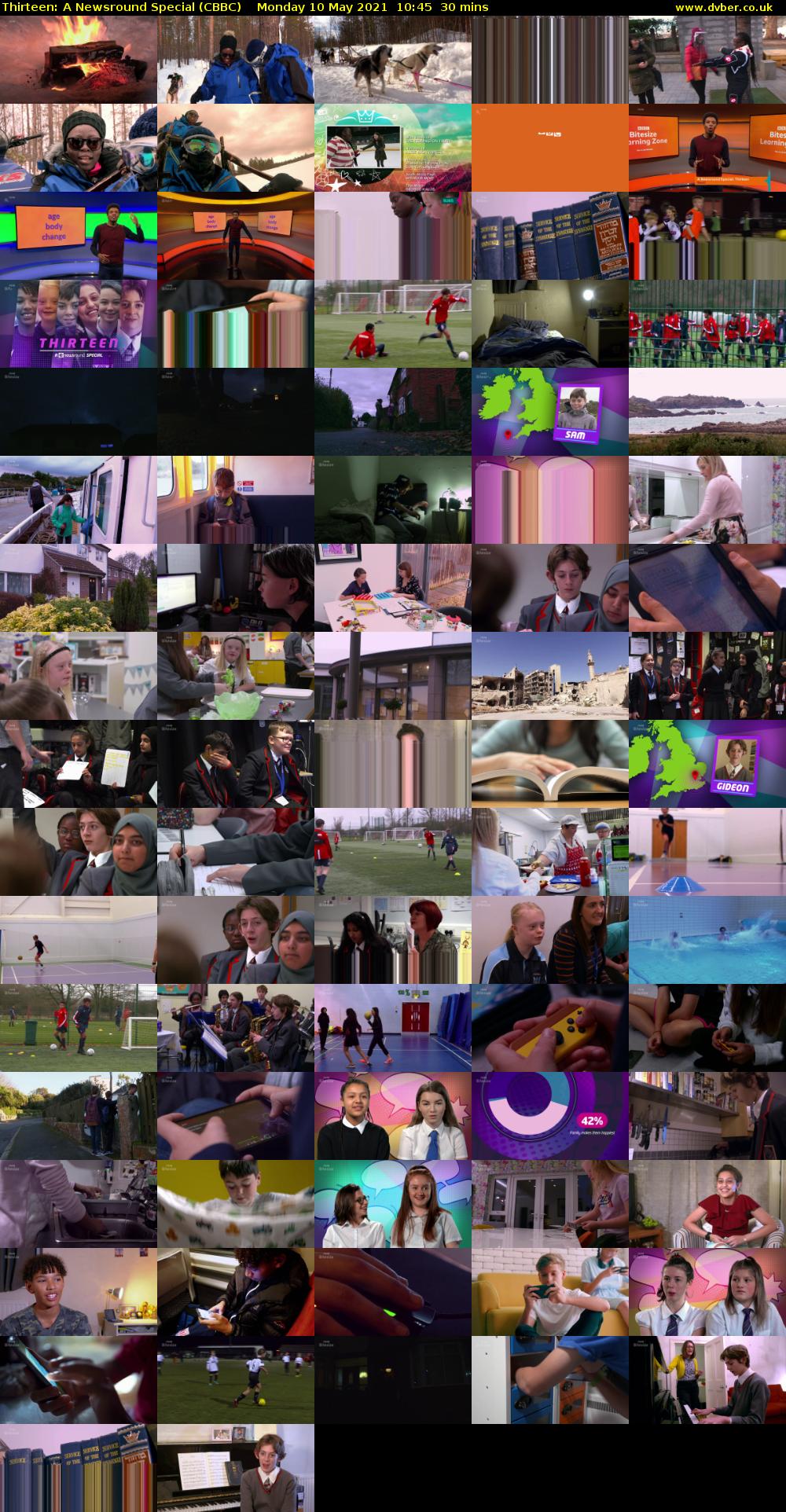 Thirteen: A Newsround Special (CBBC) Monday 10 May 2021 10:45 - 11:15