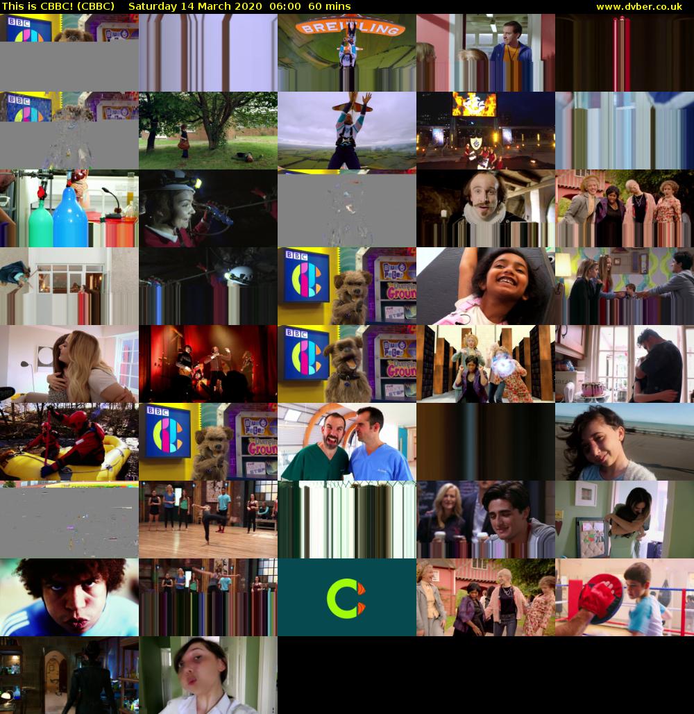 This is CBBC! (CBBC) Saturday 14 March 2020 06:00 - 07:00