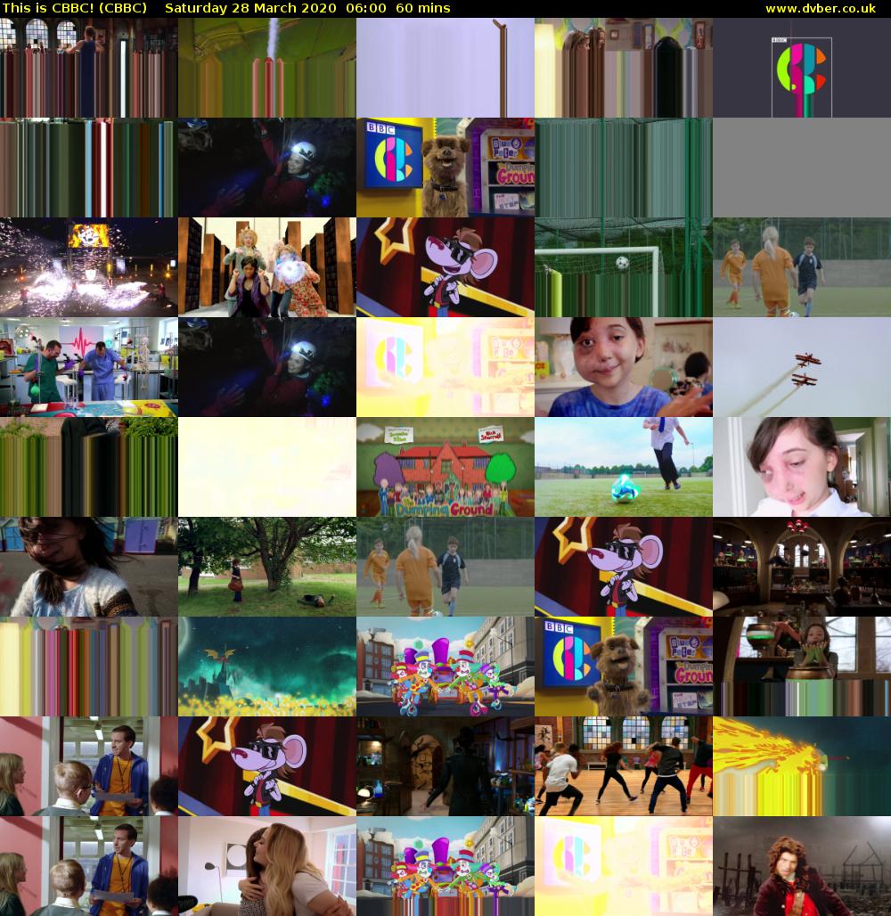 This is CBBC! (CBBC) Saturday 28 March 2020 06:00 - 07:00