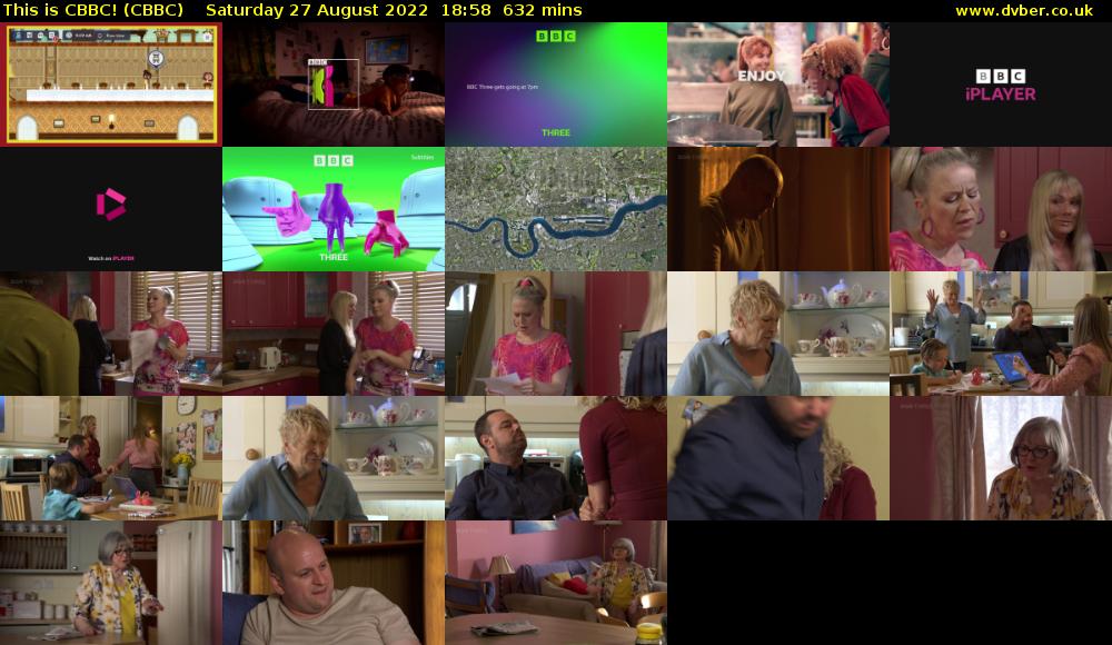 This is CBBC! (CBBC) Saturday 27 August 2022 18:58 - 05:30