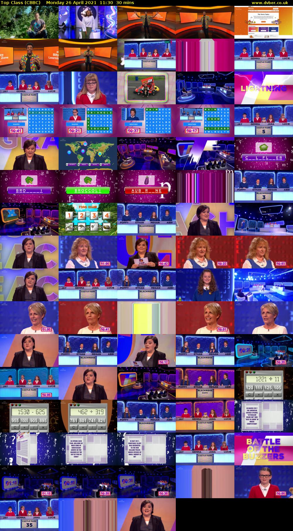 Top Class (CBBC) Monday 26 April 2021 11:30 - 12:00