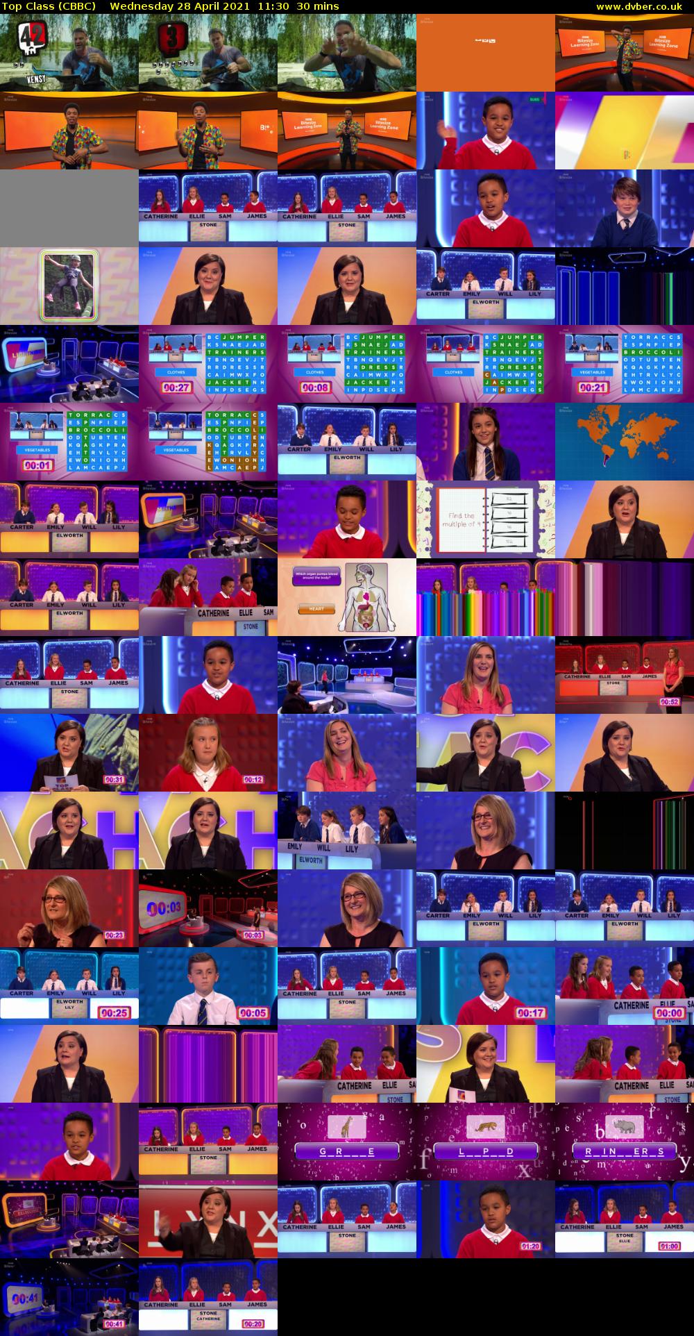 Top Class (CBBC) Wednesday 28 April 2021 11:30 - 12:00