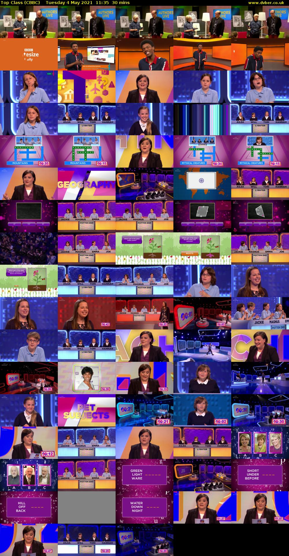 Top Class (CBBC) Tuesday 4 May 2021 11:35 - 12:05