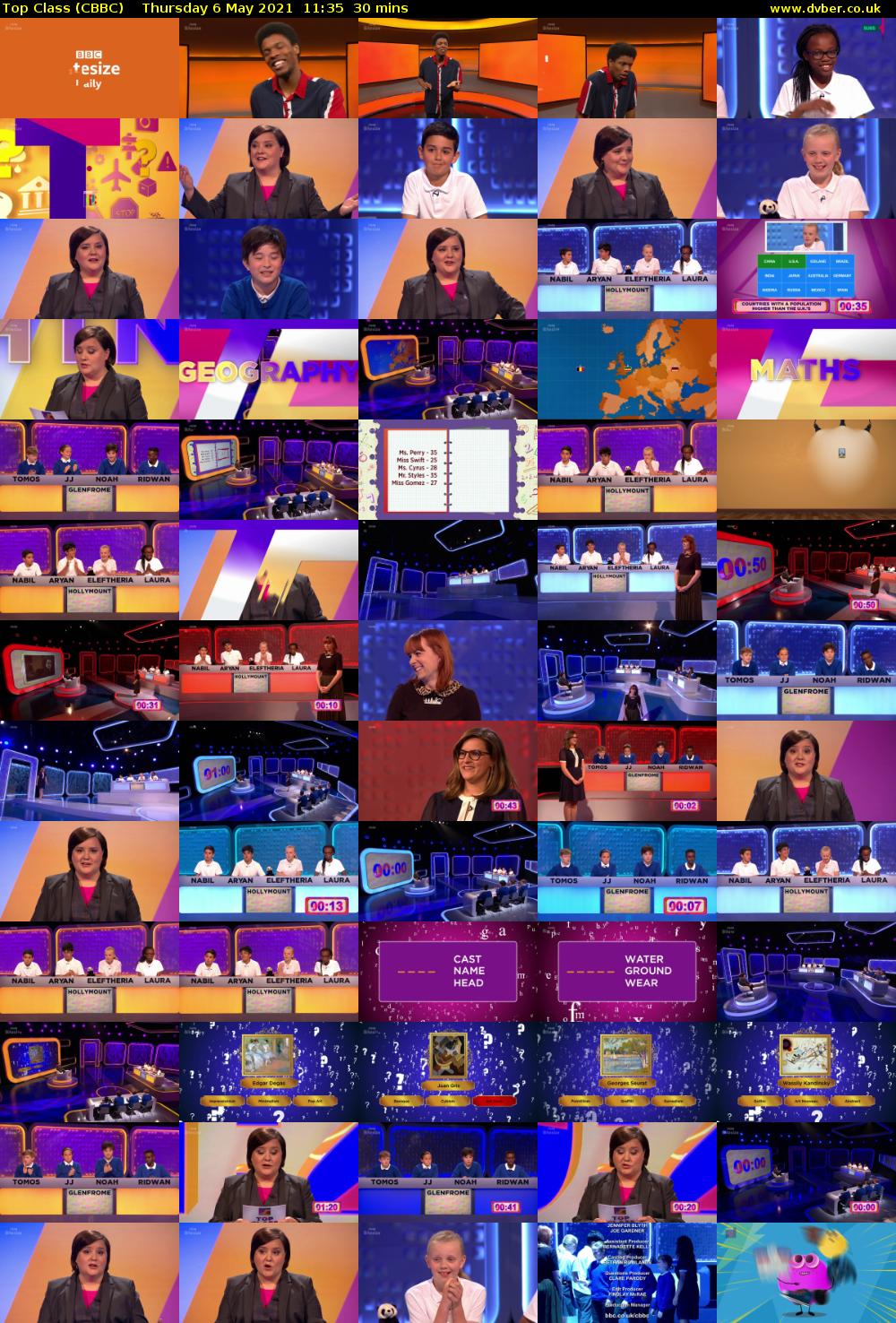 Top Class (CBBC) Thursday 6 May 2021 11:35 - 12:05